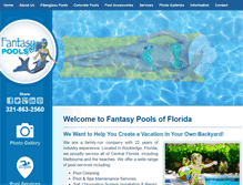 Tablet Screenshot of fantasypoolsflorida.com